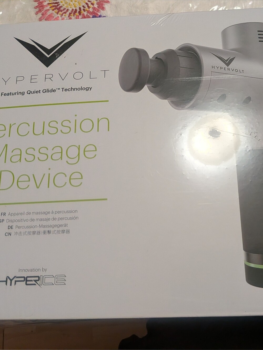 Hypervolt Percussion Massage Device - Silver and Black